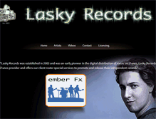 Tablet Screenshot of laskyrecords.com